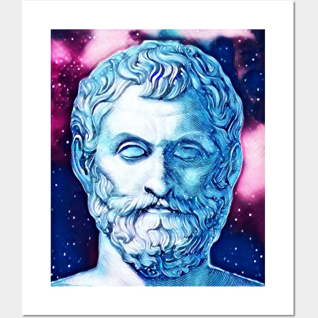 Thales of Miletus Snowy Portrait | Thales of Miletus Artwork 13 Wall Art by JustLit